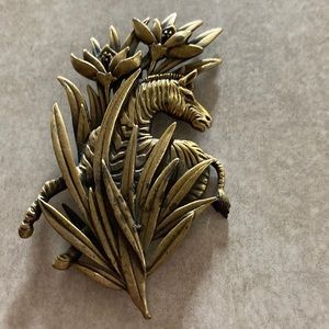 Brass Zebra pendant